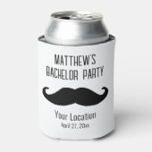 Bachelor Party Black Mustache Gastgeschenk Hochzei Dosenkühler (Kanne Vorderseite)
