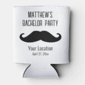 Bachelor Party Black Mustache Gastgeschenk Hochzei Dosenkühler (Vorderseite)