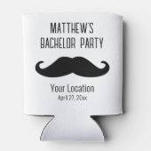 Bachelor Party Black Mustache Gastgeschenk Hochzei Dosenkühler (Rückseite)