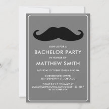 Bachelor Party Black Mustache Hochzeit