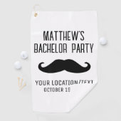 Bachelor Party Black Mustache Hochzeit Golfhandtuch (Insitu)
