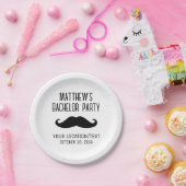 Bachelor Party Black Mustache Hochzeit Pappteller (Party)