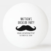 Bachelor Party Black Mustache Hochzeit Tischtennisball (Rückseite)