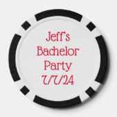 Bachelor Party Black Poker Chip (Rückseite)
