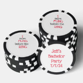 Bachelor Party Black Poker Chip (Stapel)