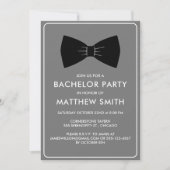 Bachelor Party Black Tuxedo Bow Krawatte Hochzeit Einladung (Vorderseite)
