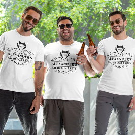 Bachelor Party Black Tuxedo Krawatte T-Shirt