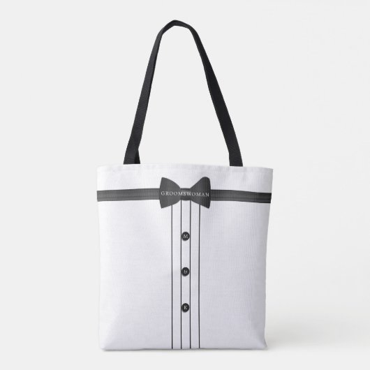 Bachelor Party Bow Krawatte Groomswoman Hochzeit Tasche (Rückseite)
