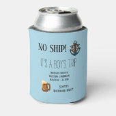 Bachelor Party Boy's Trip Cruise No Ship Dosenkühler (Kanne Rückseite)