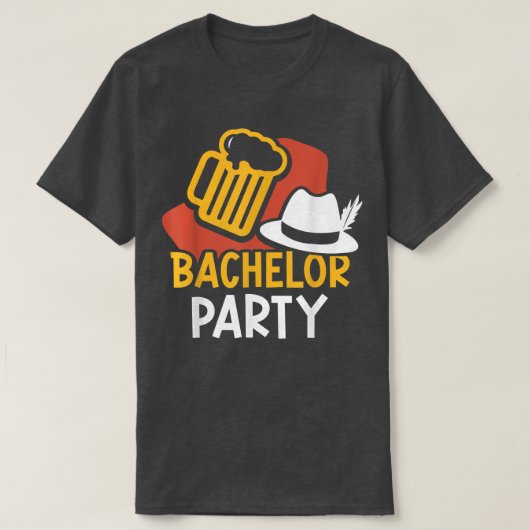 Bachelor Party Bride Groom Team T-Shirt (Design vorne)