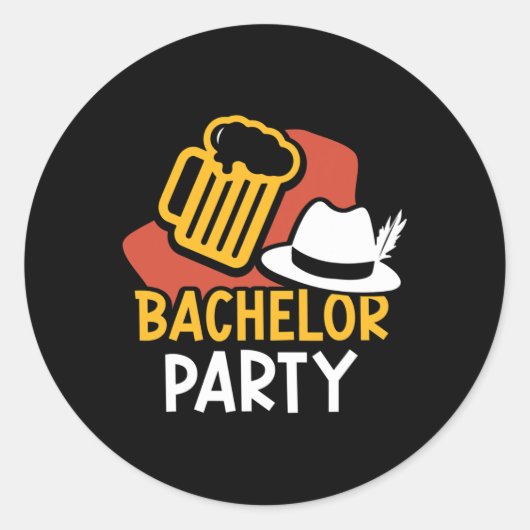 Bachelor Party Bridge Groom Team Runder Aufkleber (Vorderseite)