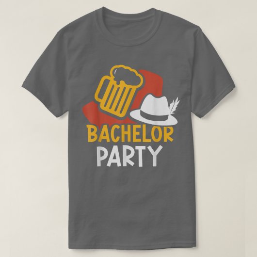 Bachelor Party Bridge Groom Team T-Shirt (Design vorne)