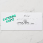 Bachelor Party Bus Pass Programm (Rückseite)