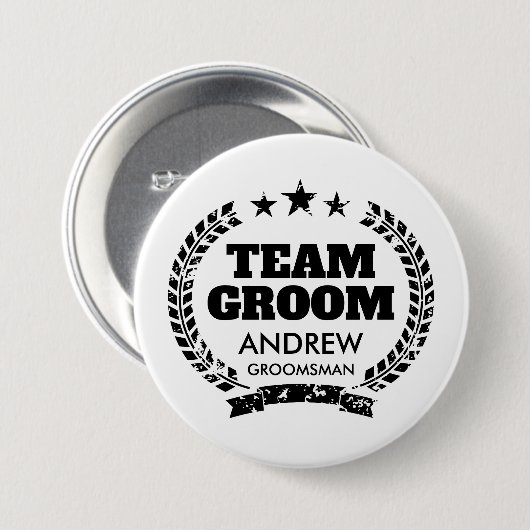 Bachelor-Party-Buttons für Trauzeugen im Team-Gürt Button (Vorne & Hinten)