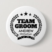 Bachelor-Party-Buttons für Trauzeugen im Team-Gürt Button (Vorderseite)