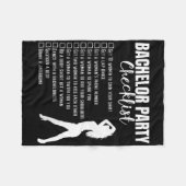 Bachelor Party Checklist Briom Groom Stag Night Pa Fleecedecke (Vorderseite (Horizontal))