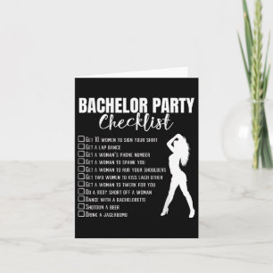 Bachelor Party Checklist Briom Groom Stag Night Pa Karte
