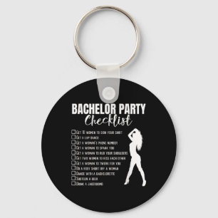 Bachelor Party Checklist Briom Groom Stag Night Pa Schlüsselanhänger