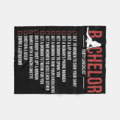 Bachelor Party Checklist Funny Groom Bachelor Teil Fleecedecke (Vorderseite (Horizontal))