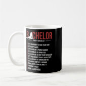 Bachelor Party Checklist Funny Groom Bachelor Teil Kaffeetasse (Links)