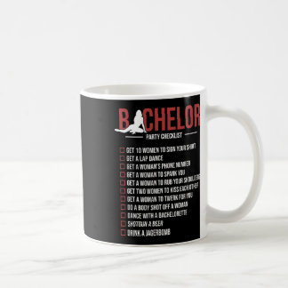 Bachelor Party Checklist Funny Groom Bachelor Teil Kaffeetasse