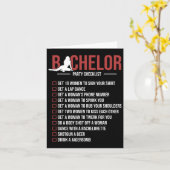 Bachelor Party Checklist Funny Groom Bachelor Teil Karte (Gelbe Blume)