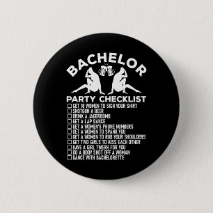 Bachelor Party Checklist Funny Trauzeugen Groom Sq Button
