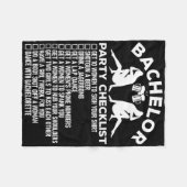 Bachelor Party Checklist Funny Trauzeugen Groom Sq Fleecedecke (Vorderseite (Horizontal))