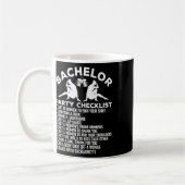 Bachelor Party Checklist Funny Trauzeugen Groom Sq Kaffeetasse (Links)