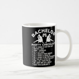 Bachelor Party Checklist Funny Trauzeugen Groom Sq Kaffeetasse