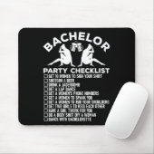 Bachelor Party Checklist Funny Trauzeugen Groom Sq Mousepad (Mit Mouse)