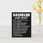 Bachelor Party Checklist Groom Trauzeugen Teil Karte (Gelbe Blume)