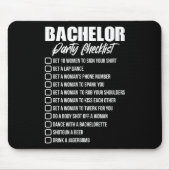 Bachelor Party Checklist Groom Trauzeugen Teil Mousepad (Vorne)