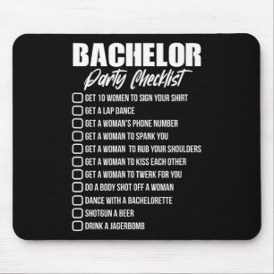 Bachelor Party Checklist Groom Trauzeugen Teil Mousepad