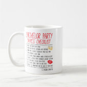 Bachelor Party Checklist Sonnige Hochzeit Raum Kaffeetasse (Links)