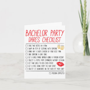 Bachelor Party Checklist Sonnige Hochzeit Raum Karte