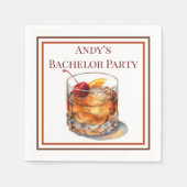 Bachelor Party Cocktail nach Maß Serviette (Vorderseite)