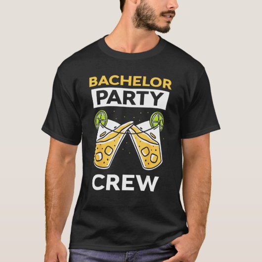 Bachelor Party Crew Bride Groom Team T-Shirt (Vorderseite)