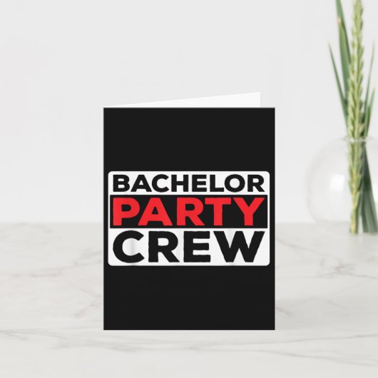 Bachelor Party Crew Bridge Groom Team Karte (Vorderseite)
