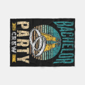 Bachelor Party Crew Groom Bridge Team Fleecedecke (Vorderseite (Horizontal))