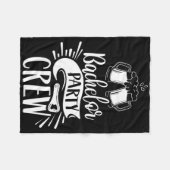Bachelor Party Crew Team Bachelor Bridge Fleecedecke (Vorderseite (Horizontal))