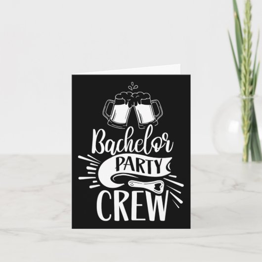 Bachelor Party Crew Team Bachelor Bridge Karte (Vorderseite)