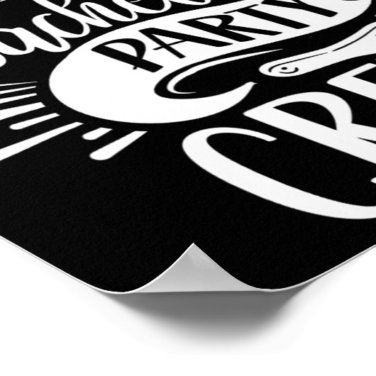 Bachelor Party Crew Team Bachelor Bridge Poster (Ecke)