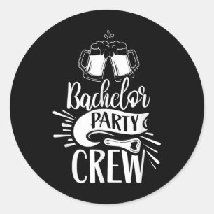 Bachelor Party Crew Team Bachelor Bridge Runder Aufkleber