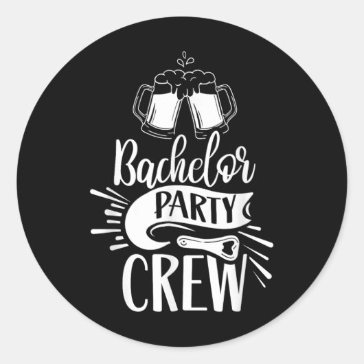 Bachelor Party Crew Team Bachelor Bridge Runder Aufkleber (Vorderseite)
