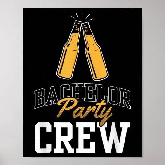 Bachelor Party Crew Team Brautstube Poster (Vorne)