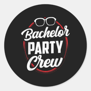 Bachelor Party Crew Team Brautstube Runder Aufkleber