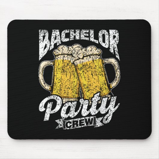 Bachelor Party Crew Team Groom Bride Bachelor _1 Mousepad (Vorne)
