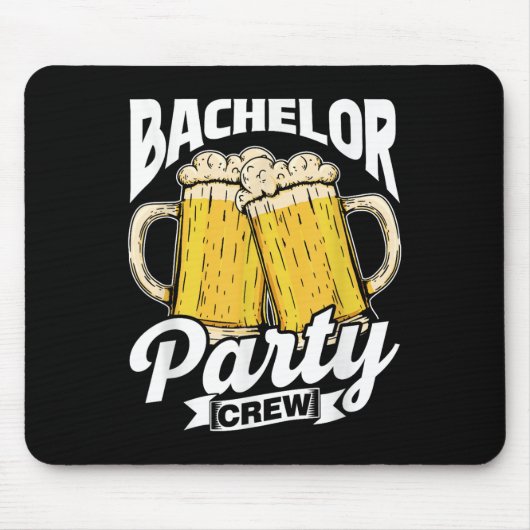 Bachelor Party Crew Team Groom Bride Bachelor Mousepad (Vorne)
