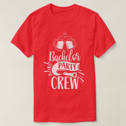 Bachelor Party Crew Team Groom Bride T-Shirt (Design vorne)